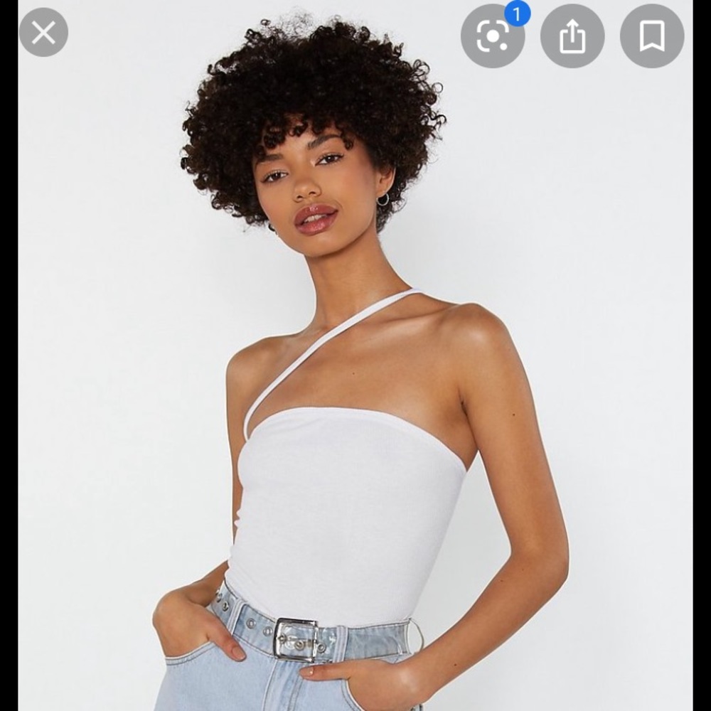 Nasty Gal Ripped Bandeau Bodysuit